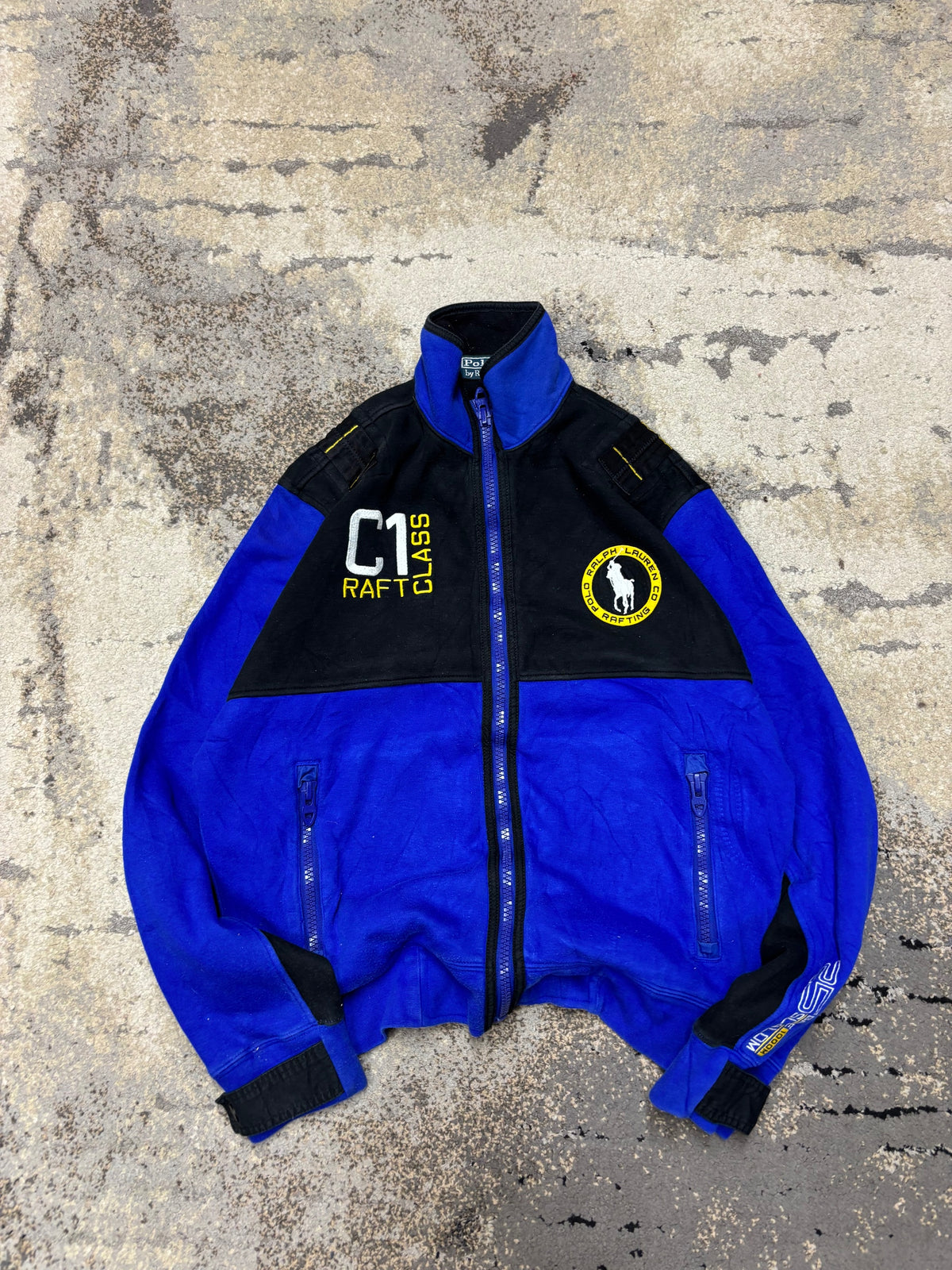 RALPH Ralph Lauren Bluza Ralph Lauren haft Logo zipp Vintage retro y2k, męskie w bardzo dobrym stanie rozmiar M, widok z przodu