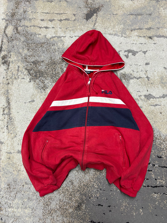 Bluza Fila zipp, męskie w bardzo dobrym stanie rozmiar L, widok z przodu
