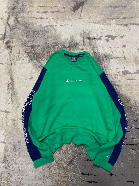 Bluza Champion crewneck, męskie w bardzo dobrym stanie rozmiar L, detal