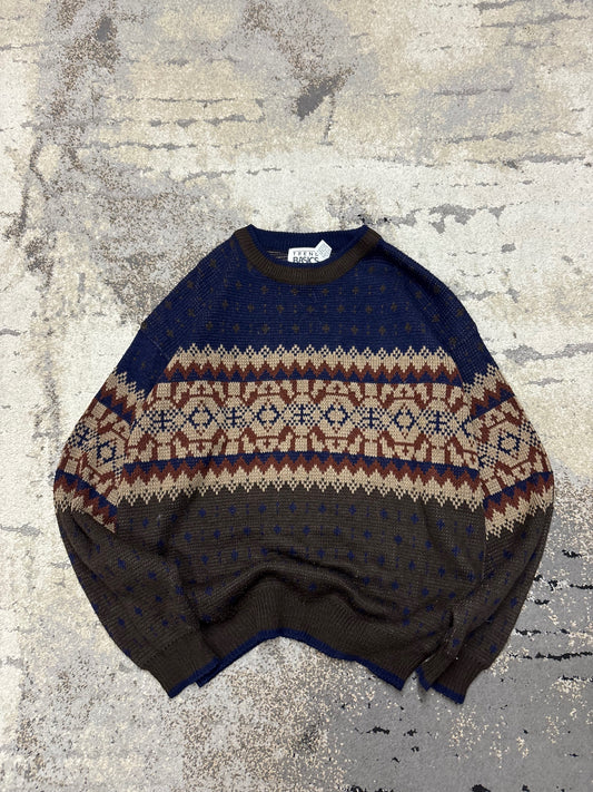 Japan Style Sweterek vintage retro y2k, męskie w bardzo dobrym stanie rozmiar XL, widok z przodu