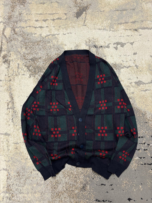 Japan Style Kardigan Vintage retro y2k, męskie w bardzo dobrym stanie rozmiar L, widok z przodu