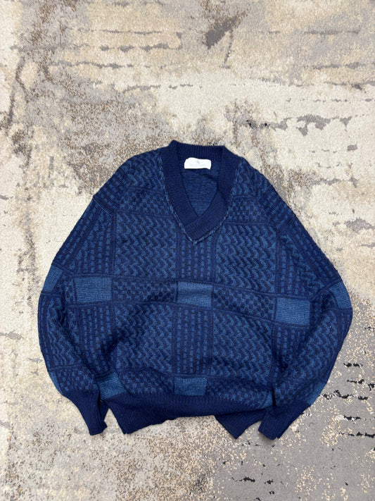 Japan Style Sweterek vintage retro y2k, męskie w bardzo dobrym stanie rozmiar L, widok z przodu