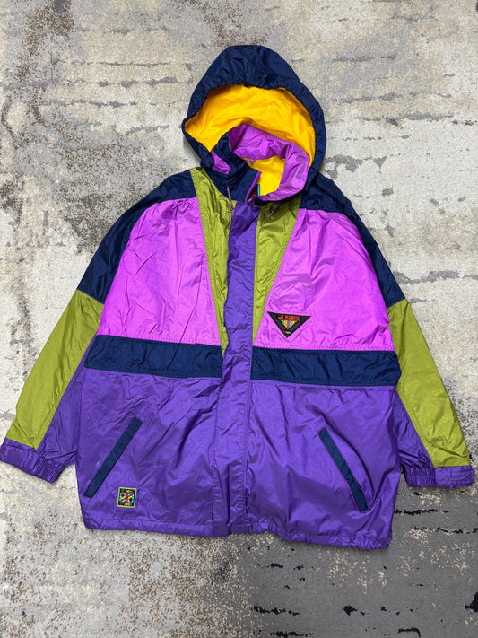 Japan Style Kurtka vintage retro y2k, damskie w dobrym stanie rozmiar XXL, widok z przodu
