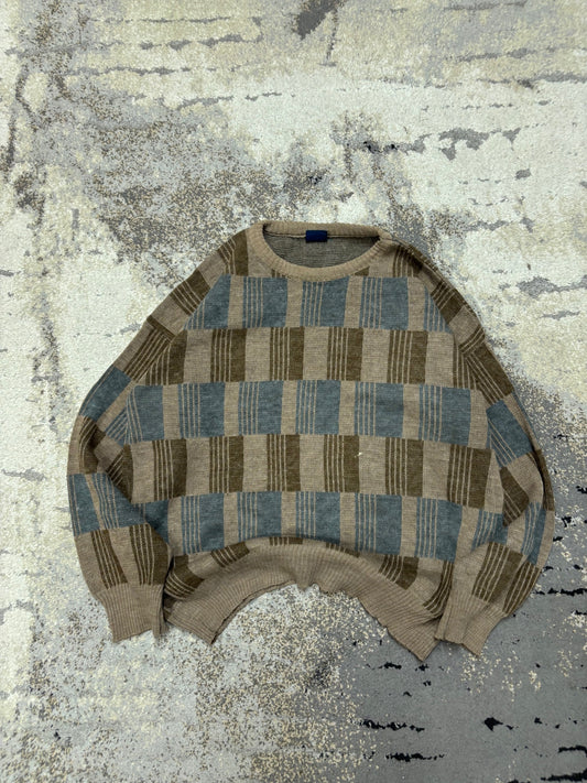 Japan Style Sweterek vintage retro y2k, męskie w bardzo dobrym stanie rozmiar L, widok z przodu