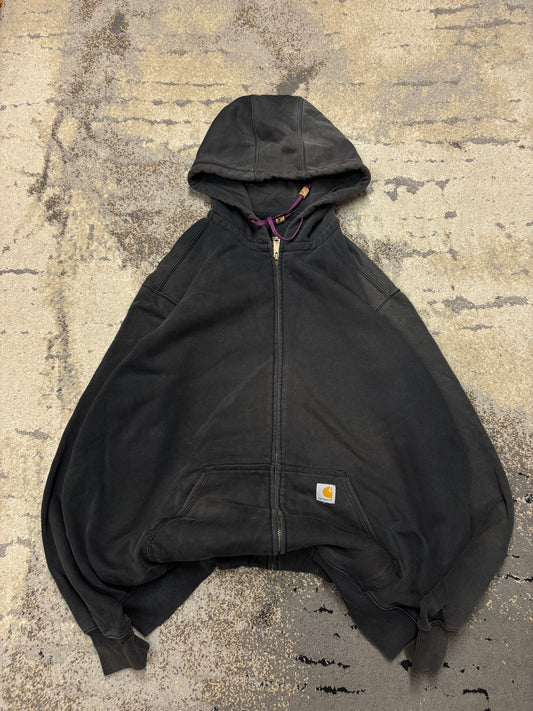 Bluz Carhartt zipp vintage retro y2k, męskie w dobrym stanie rozmiar XXL, widok z przodu