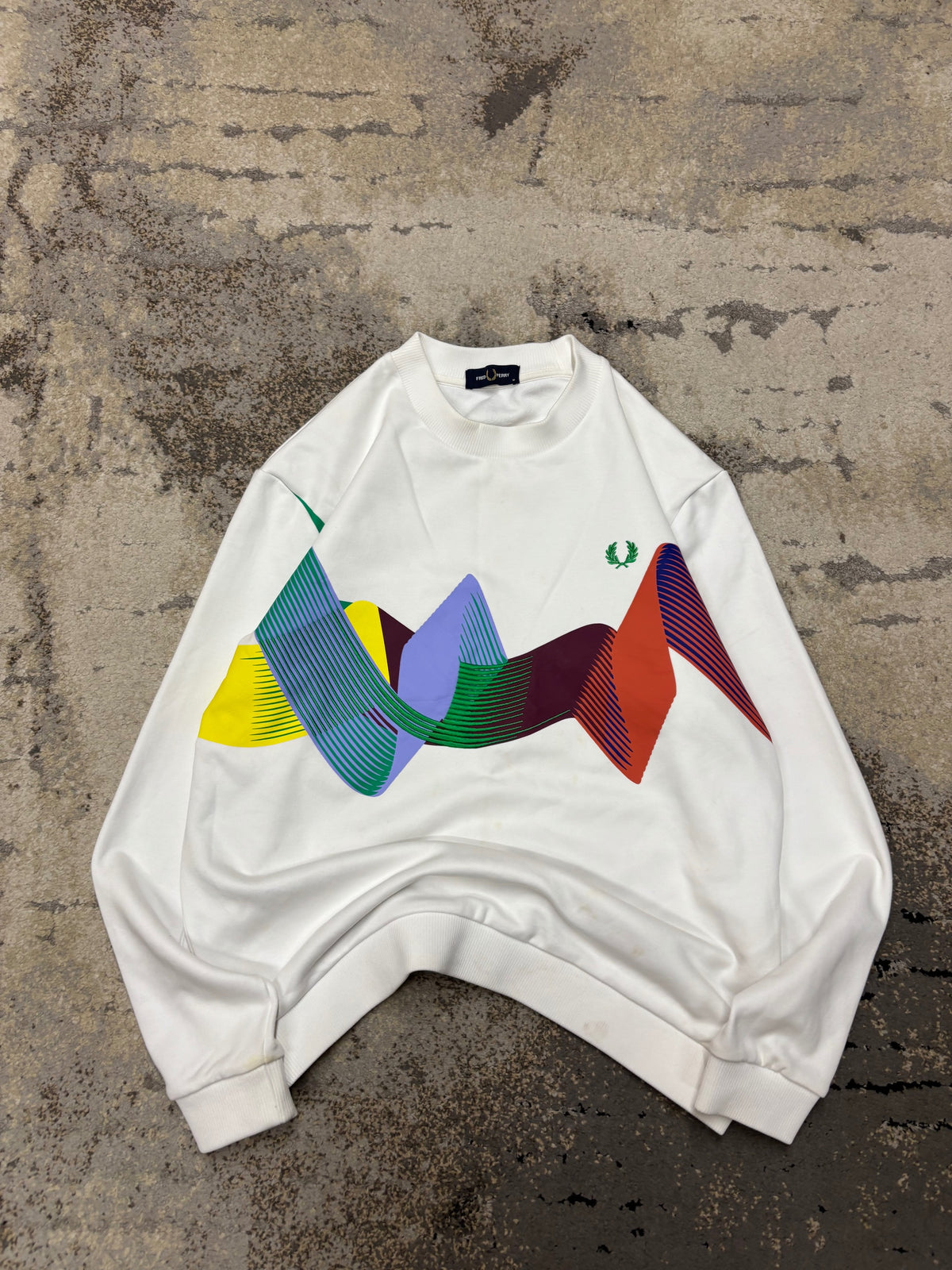 Bluza Fred Perry crewneck, męskie w bardzo dobrym stanie rozmiar M, widok z przodu