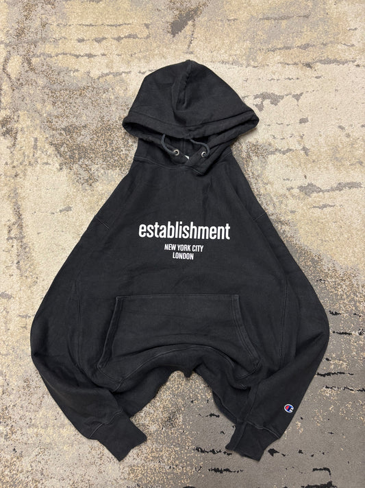 Bluza Champion hoodie reverse, męskie w bardzo dobrym stanie rozmiar L, widok z przodu