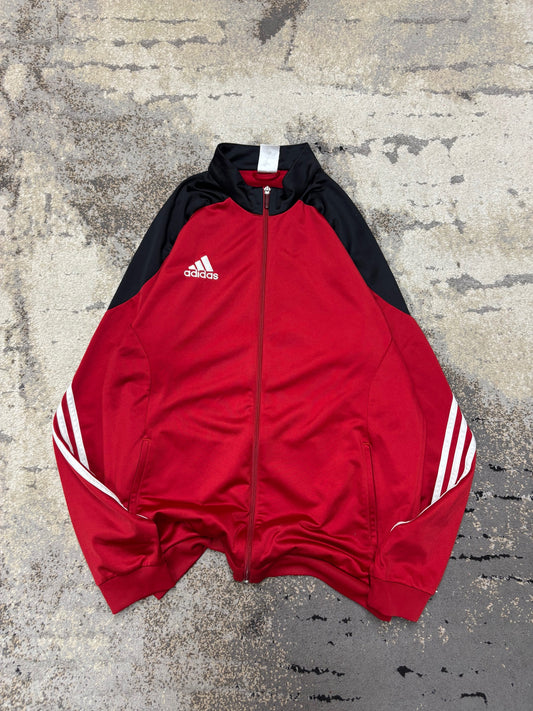 Bluza Adidas Vintage retro y2k zipp, męskie w bardzo dobrym stanie rozmiar L, widok z przodu