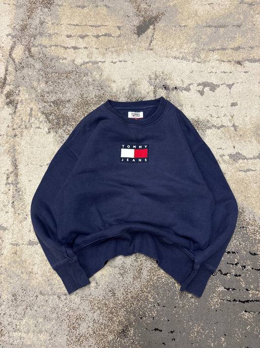 Bluza Tommy Hilfiger crewneck, damskie w bardzo dobrym stanie rozmiar S, widok z przodu