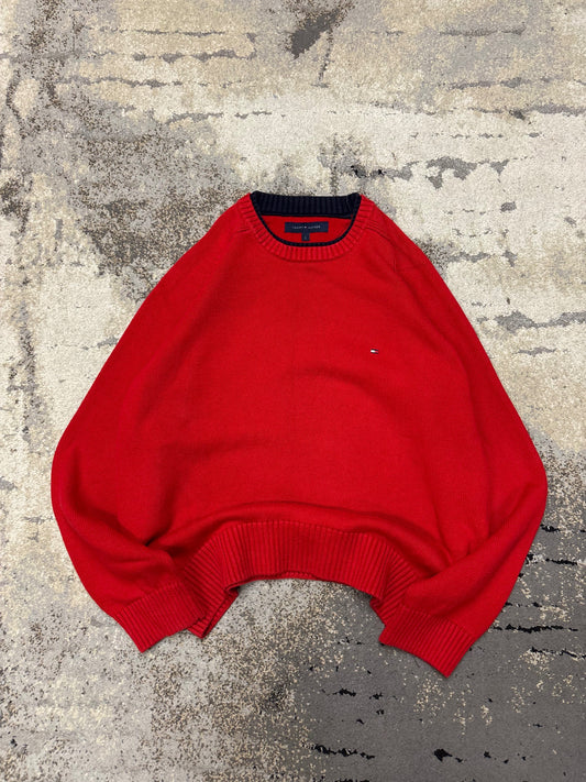 Sweter Tommy Hilfiger, męskie w bardzo dobrym stanie rozmiar L, detal