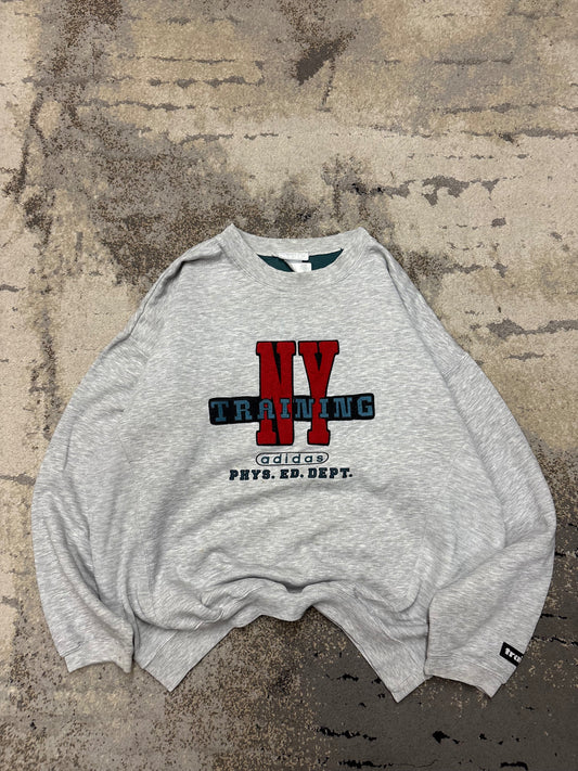 Bluza Adidas Vintage retro y2k crewneck, męskie w bardzo dobrym stanie rozmiar XL, widok z przodu