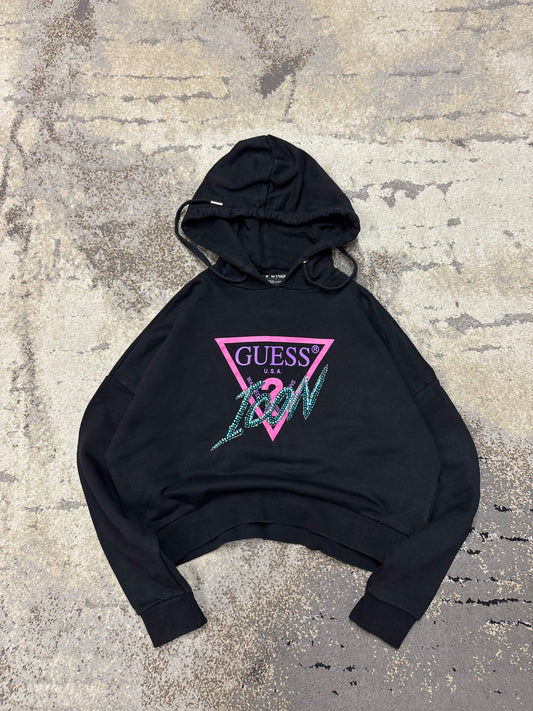 Bluza guess hoodie, damskie w bardzo dobrym stanie rozmiar XS, widok z przodu