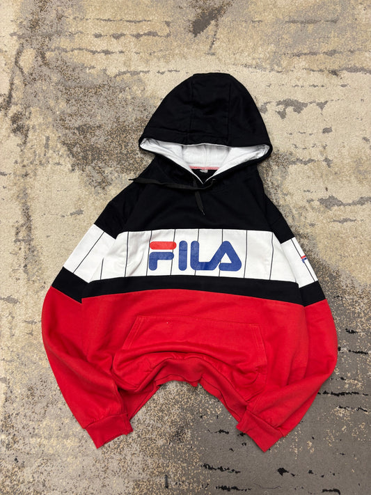 Bluza Fila hoodie, damskie w bardzo dobrym stanie rozmiar M, widok z przodu
