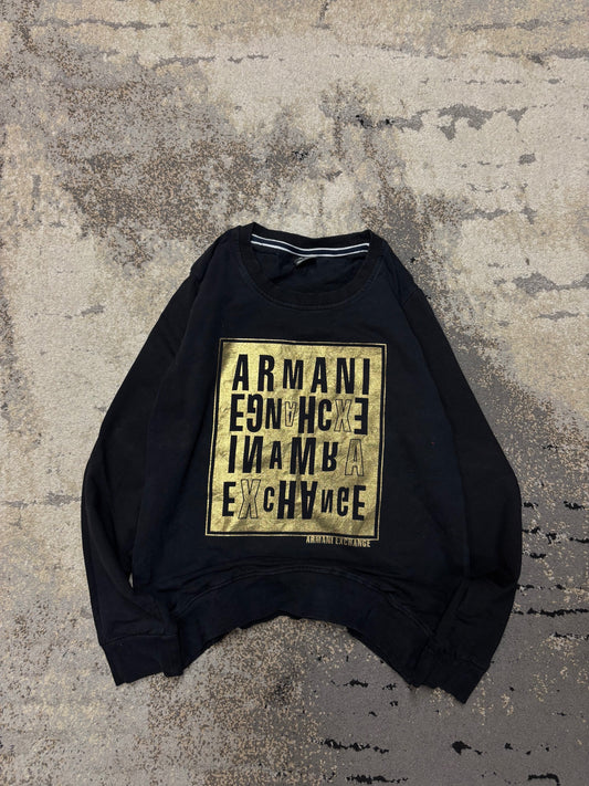 Bluza Emporio Armani crewneck, damskie w bardzo dobrym stanie rozmiar S, widok z przodu