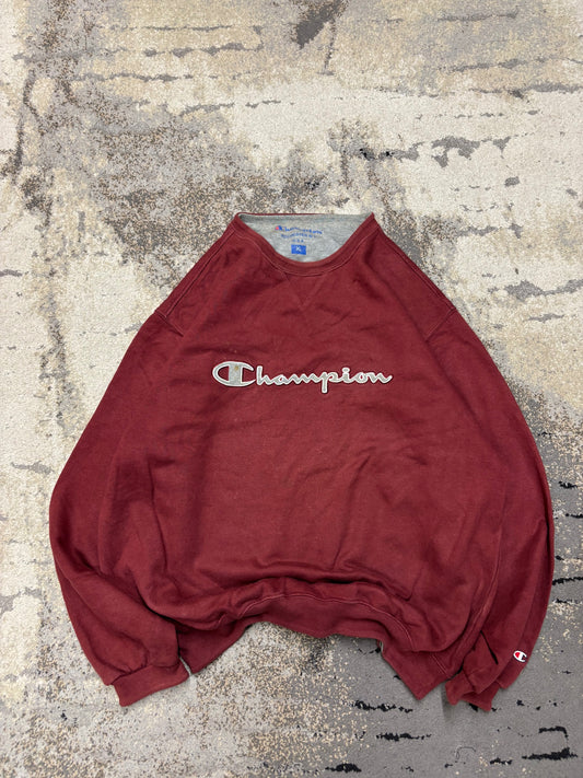 Bluza champion crewneck retro y2k, męskie w bardzo dobrym stanie rozmiar XL, widok z przodu