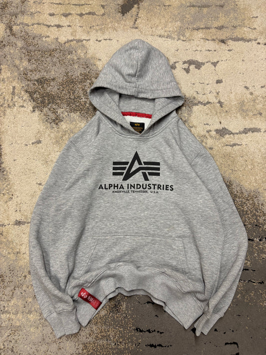 Bluza alpha industries hoodie, męskie w dobrym stanie rozmiar M, widok z przodu