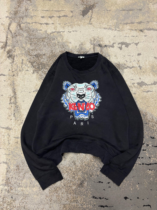 Bluzka Kenzo crewneck, męskie w bardzo dobrym stanie rozmiar XXL, detal