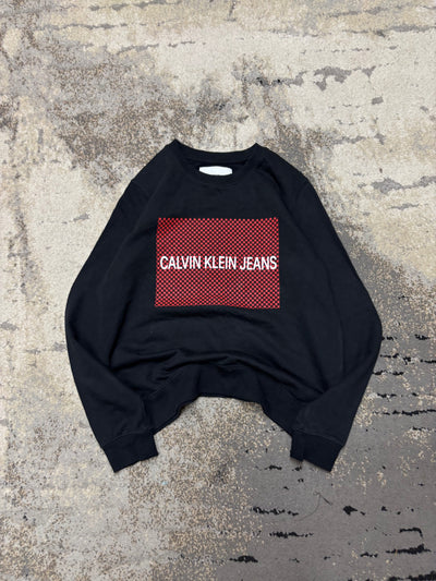 Bluza Calvin Klein crewneck, damskie w bardzo dobrym stanie rozmiar S, widok z przodu