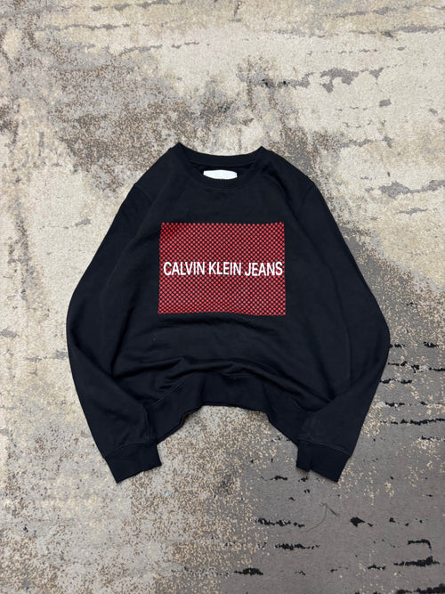 Bluza Calvin Klein crewneck, damskie w bardzo dobrym stanie rozmiar S, widok z przodu