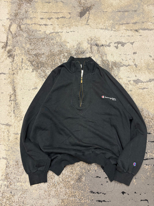 Bluza champion half zipp, damskie w dobrym stanie rozmiar L, widok z przodu
