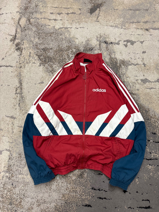 Kurtka wiatrowa Adidas Vintage retro y2k, męskie w bardzo dobrym stanie rozmiar L, widok z przodu