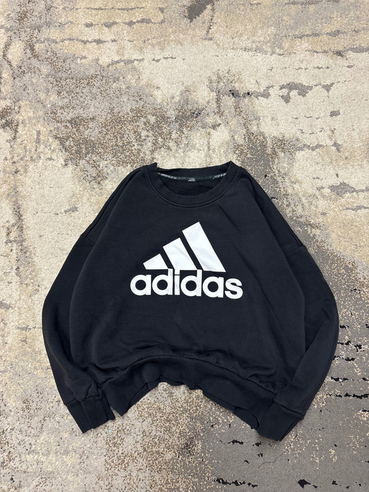 Bluza Adidas crewneck, damskie w bardzo dobrym stanie rozmiar S, detal
