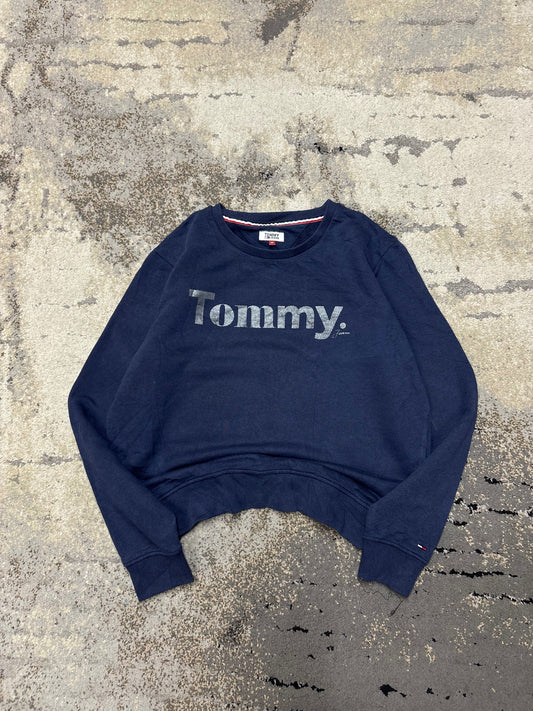 Bluza Tommy Hilfiger crewneck, damskie w bardzo dobrym stanie rozmiar M, widok z przodu